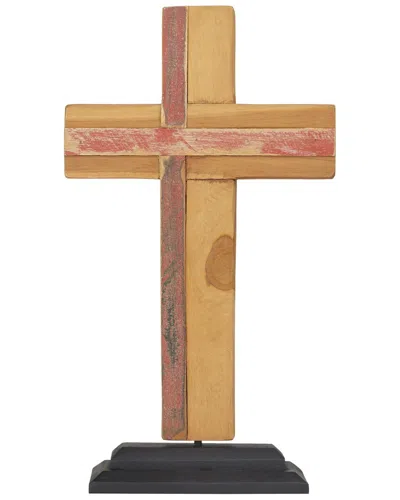 Peyton Lane Brown Wood Cross Sculpture
