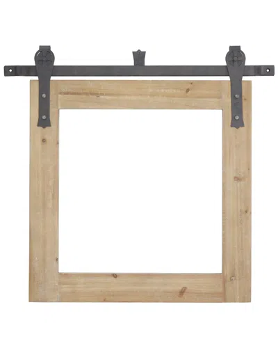 Peyton Lane Brown Wood Farmhouse Wall Mirror