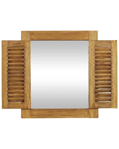 Peyton Lane Brown Wood Rustic Wall Mirror