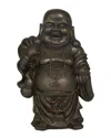 Peyton Lane Buddha Copper Polystone Meditating Sculpture In Gold