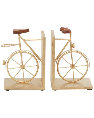Peyton Lane Bycicle Bookends In Gold