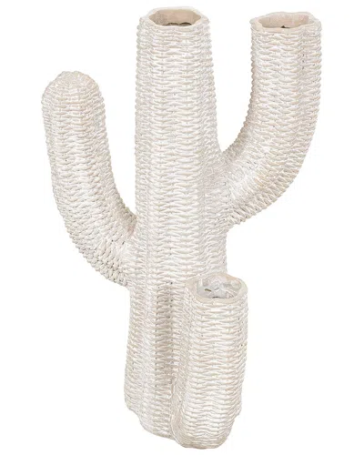 Peyton Lane Cactus Tall Textured Planter In Cream