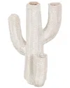 Peyton Lane Cactus Tall Textured Planter In White