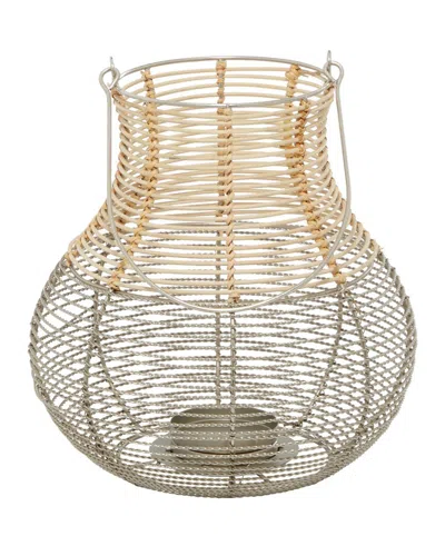 Peyton Lane Candle Holder Lantern In Neutral