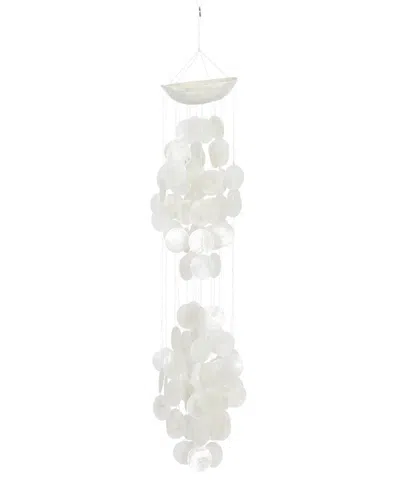 Peyton Lane Capiz Coastal Windchime In White