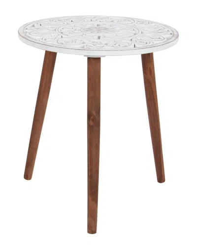 Peyton Lane Carved Accent Table