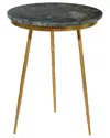Peyton Lane Ceramic Accent Table In Brown