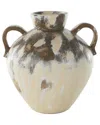 Peyton Lane Ceramic Antique Style Pot Decorative Vase In White