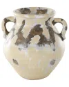 Peyton Lane Ceramic Antique Style Pot Decorative Vase In White