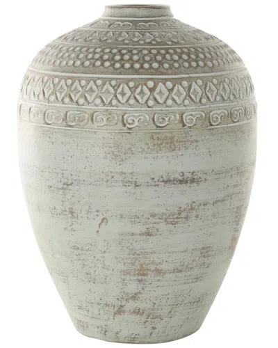 Peyton Lane Ceramic Handmade Antique Style Decorative Vase In Green