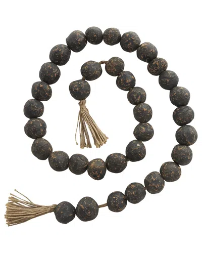 Peyton Lane Ceramic Handmade Round Intricately Shaped Large Distressed Beaded  Garland