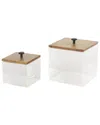 Peyton Lane Clear Acrylic Plastic Decorative Box With Brown W