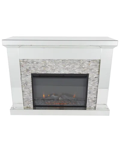 Peyton Lane Clear Glam Electric Fireplace