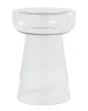 Peyton Lane Clear Glass Modern Accent Table In Clear