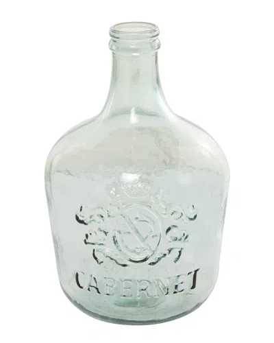 Peyton Lane Clear Recycled Glass Spanish Vase With Cabernet