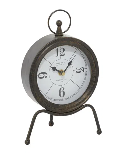 Peyton Lane Clock In Brown