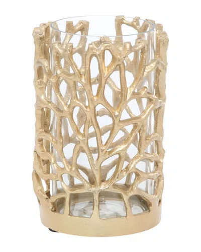 Peyton Lane Coastal Candle Holder In Gold