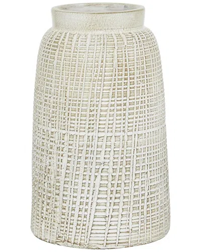 Peyton Lane Coastal Ceramic Vase In Neutral