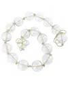 Peyton Lane Coastal Glass Garland With Tassel In Transparent