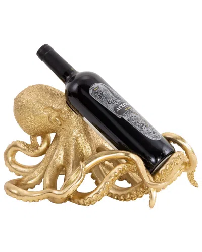Peyton Lane Coastal Gold Resin Wine Holder