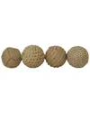 Peyton Lane Coastal Jute Rope Orbs & Vase Filler Set In Brown