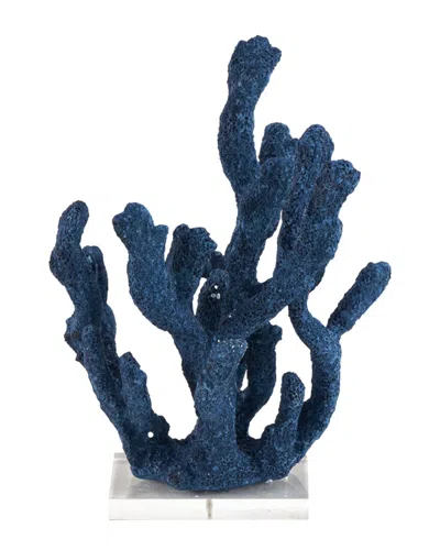 Peyton Lane Coastal Polystone Sculpture In Blue