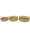Peyton Lane Coastal Seagrass Tray Set In Brown