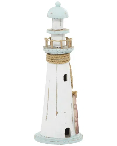 Peyton Lane Coastal Wood Sculpture In White
