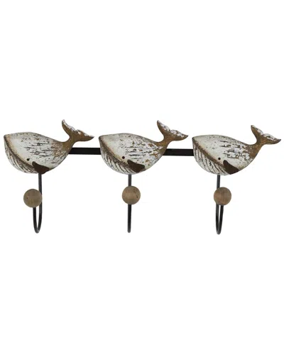 Peyton Lane Coastal Wood Wall Hook In Brown