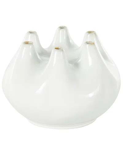 Peyton Lane Contemporary Ceramic Vase In White