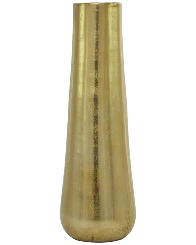 Peyton Lane Contemporary Cylinder Aluminum Vase In Gold