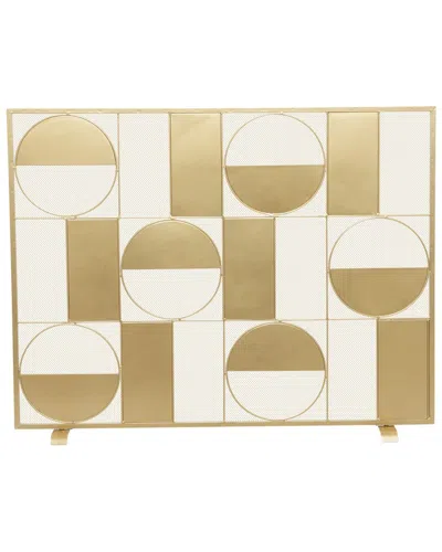 Peyton Lane Contemporary Fireplace Screen In Neutral