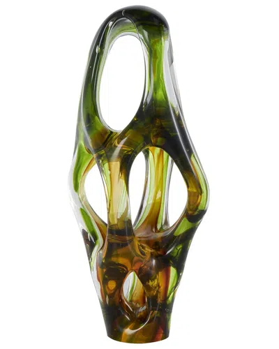 Peyton Lane Contemporary Glass Sculpture In Green