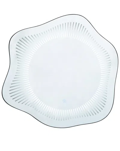 Peyton Lane Contemporary Glass Wall Mirror In White