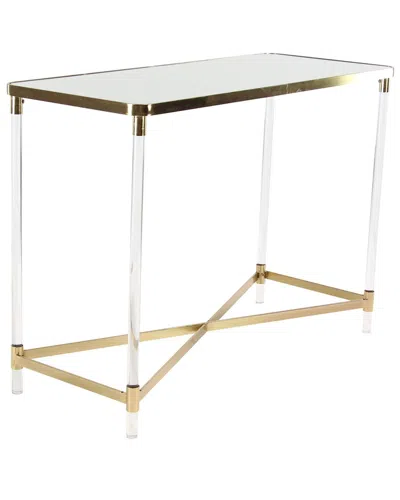 Peyton Lane Contemporary Gold Metal Console Table In Multi