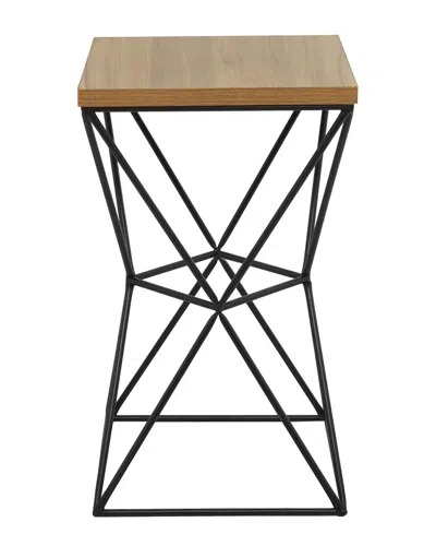 Peyton Lane Contemporary Metal Accent Table In Brown