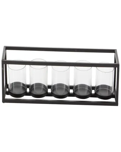 Peyton Lane Contemporary Metal Candelabra In Black