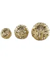 Peyton Lane Contemporary Metal Orbs & Vase Filler In Gold