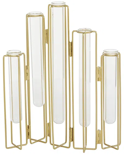 Peyton Lane Contemporary Metal Vase In Gold