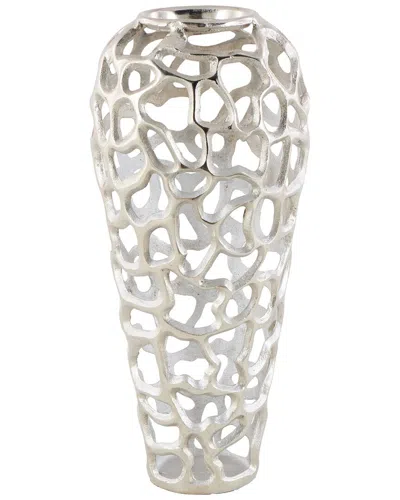 Peyton Lane Contemporary Metal Vase In Metallic