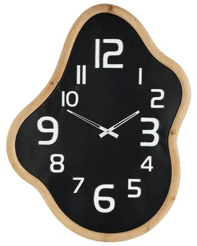 Peyton Lane Contemporary Metal Wall Clock In Black