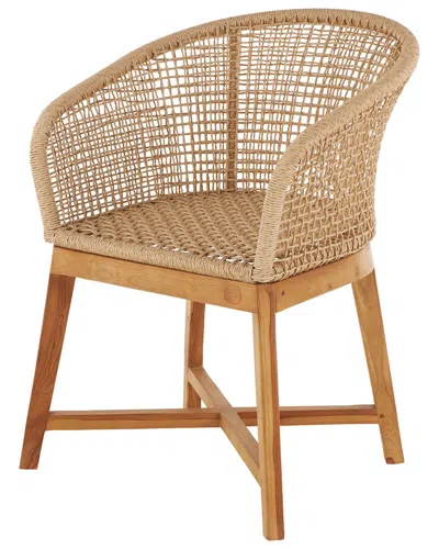 Peyton Lane Contemporary Plastic Rattan Accent Chair In Multi