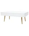 Peyton Lane Contemporary Rectangle Coffee Table In White
