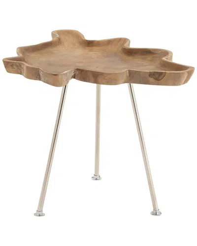 Peyton Lane Contemporary Round Accent Table In Brown