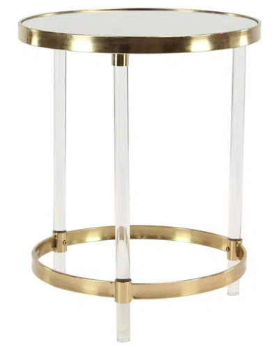 Peyton Lane Contemporary Round Accent Table In White