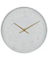Peyton Lane Contemporary Round Metal Wall Clock In White