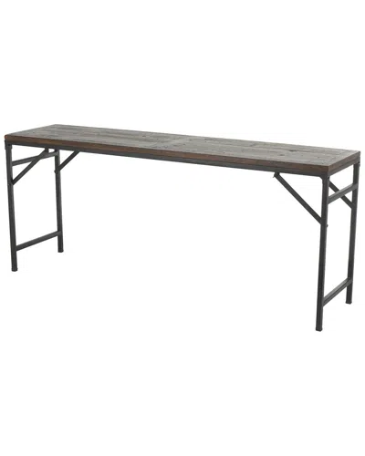 Peyton Lane Contemporary Teak Wood Console Table In Multi