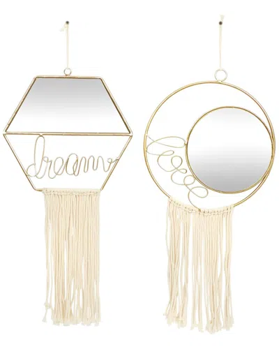 Peyton Lane Contemporary Wall Mirror Set In Gold