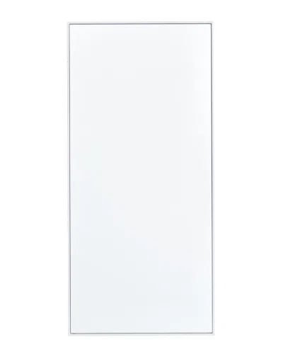 Peyton Lane Contemporary Rectangle White Wood Wall Mirror