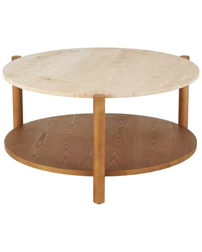 Peyton Lane Contemporary Wood Coffee Table In Brown